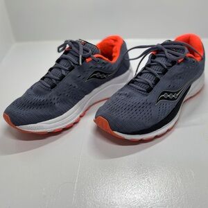 Saucony Jazz 20 Charcoal and Tangerine Athletic Sneakers men’s size 8